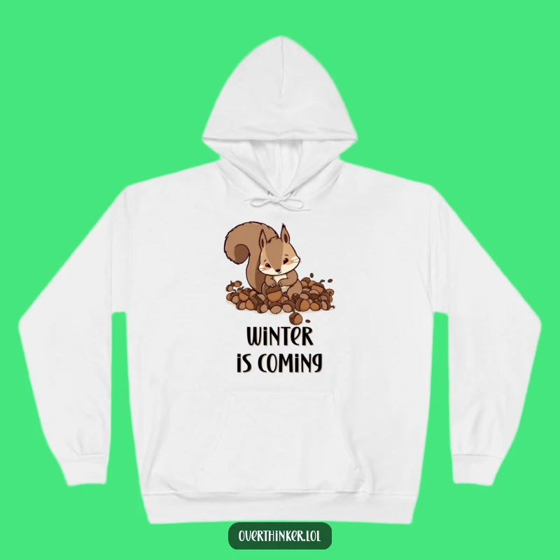 Funny Squirrel Acorn Overload Hoodie - Cozy Squirrel Gift for Prepared Amateurs
