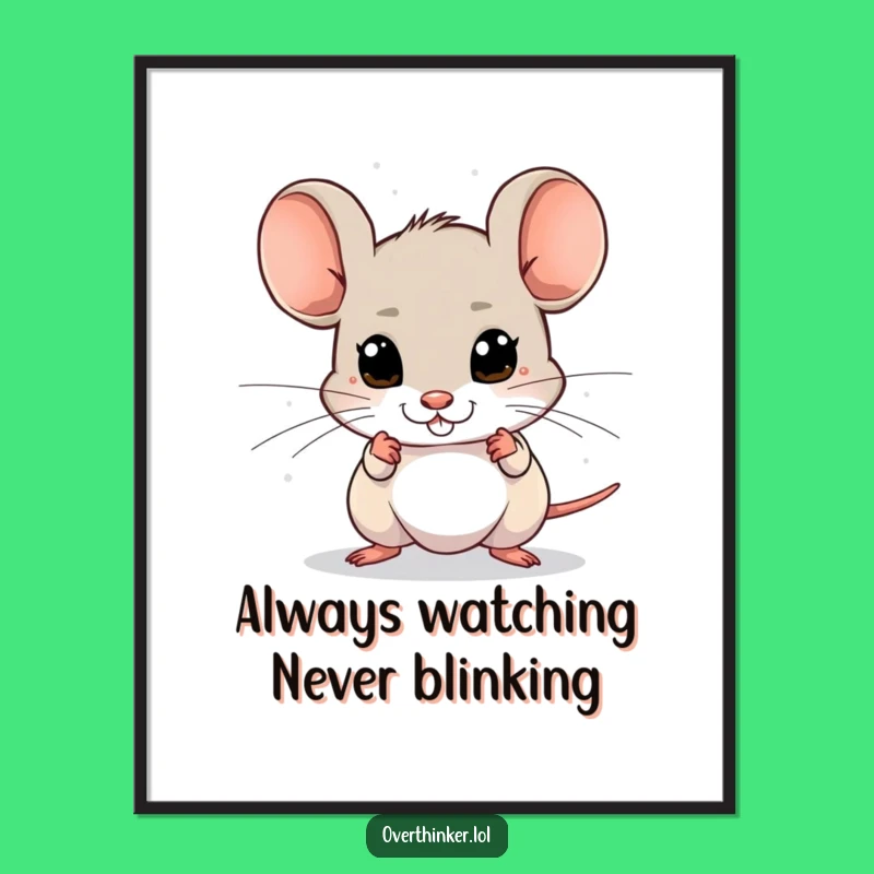 Sensing Danger Mouse Free Printable Wall Art: Humorous Downloadable Art for Walls