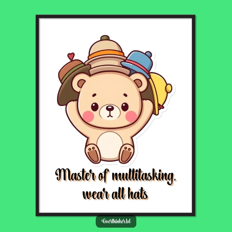 Free Printable Bear Art - Funny Downloadable Wall Art for Whimsical Home Decor