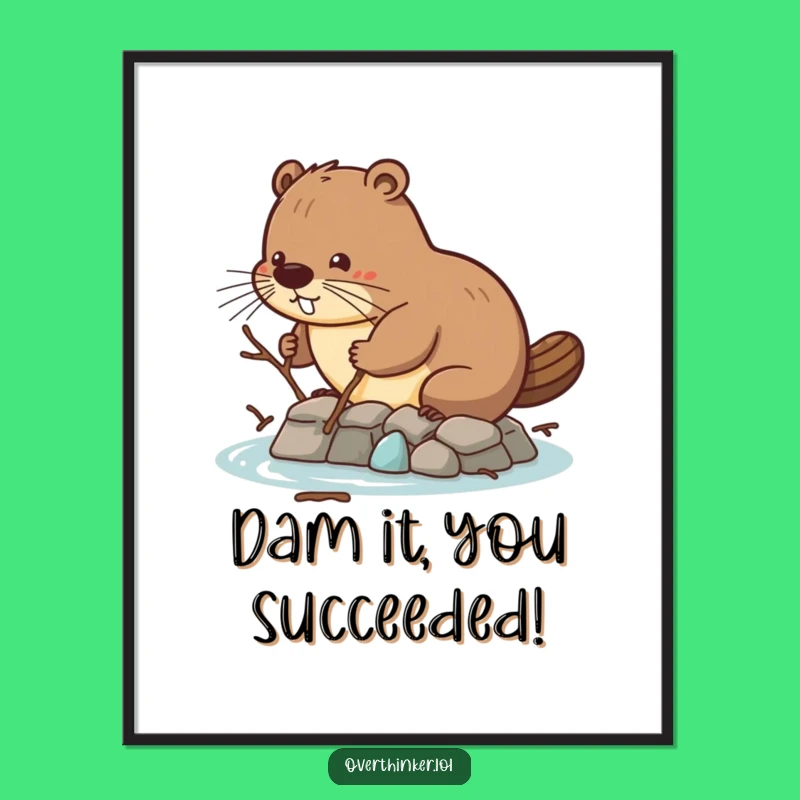 Free Printable Beaver Dam Art: Funny Downloadable Decor for Determined Souls