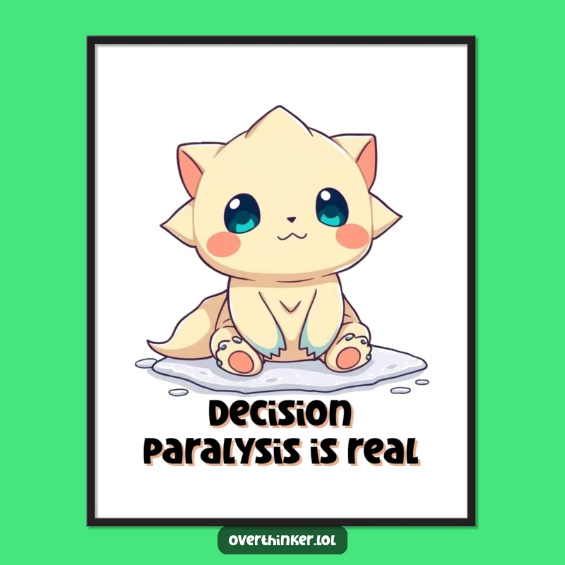 Free Printable Wall Art: Indecisive Creature - Quirky Downloadable Decor & Humorous DIY Gift