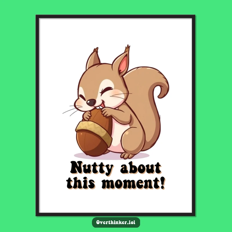 Free Printable Wall Art: Nervous Squirrel, Funny Downloadable Decor for Your Home!