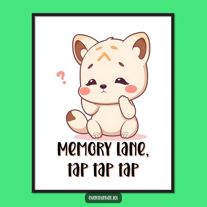 Funny Free Printable Wall Art: Forgetful Animal Brainstorm, Quirky Decor Downloadable Design