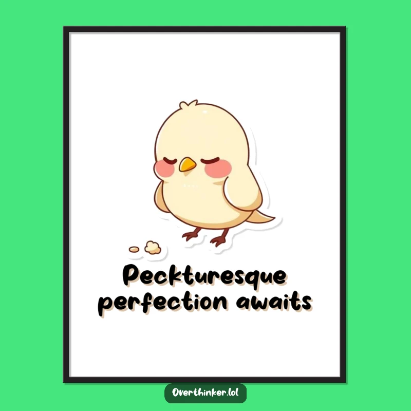 Free Printable Nervous Bird Wall Art Funny Downloadable Decor for Anxious Vibes