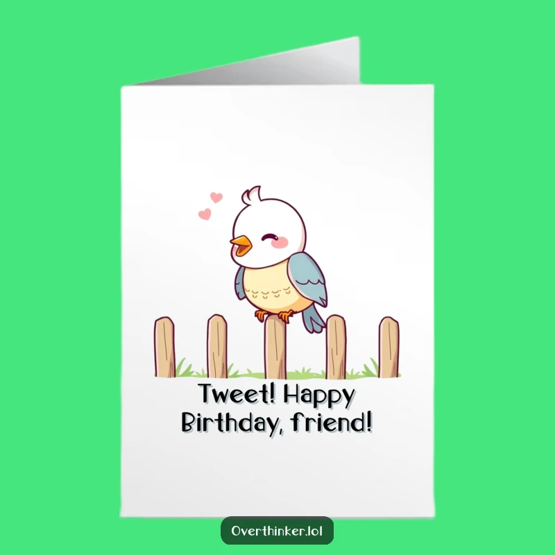 Free Printable Bird Birthday Card: Funny Downloadable Gift for the Pondering Pal!