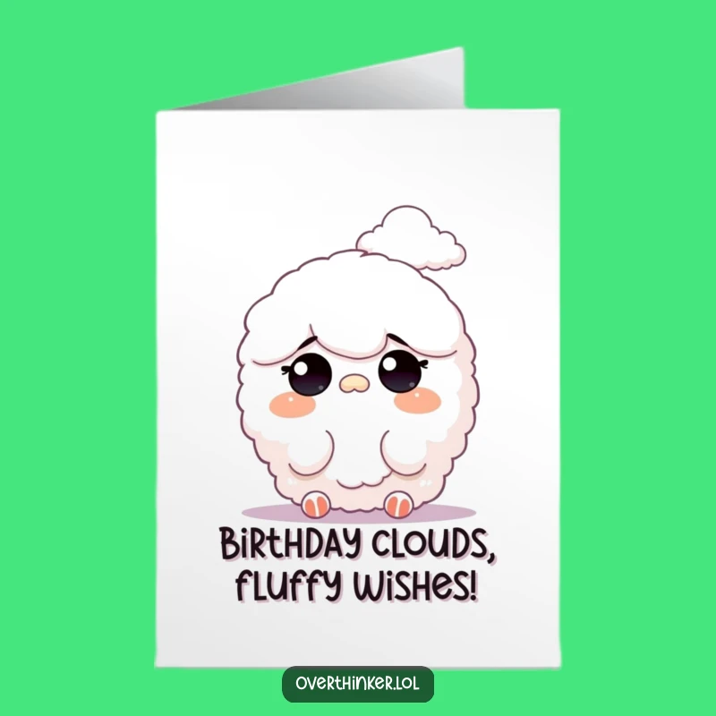 Free Printable Birthday Card: Cloud Gazing Fun, Funny Downloadable & Print at Home