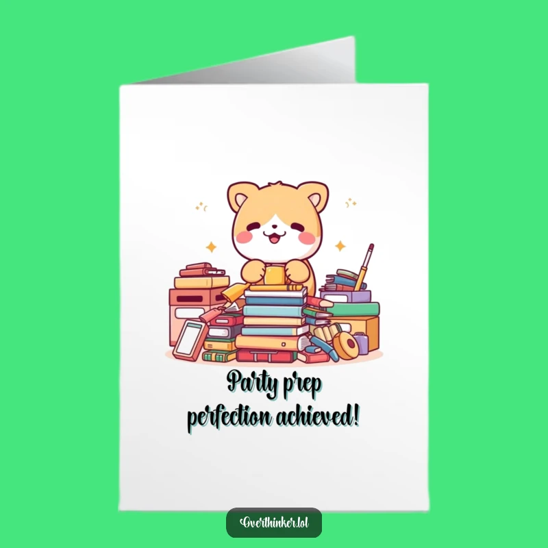 Free Printable Birthday Card: Frantic Organizer Animal, Funny Birthday Downloadable