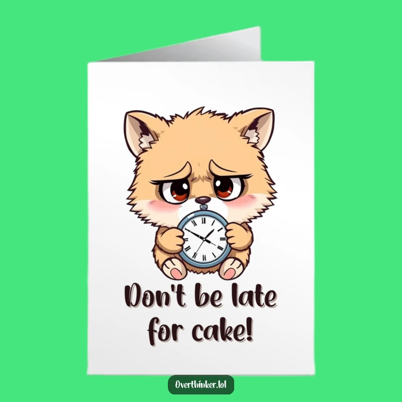 Free Printable Funny Birthday Card: Worried Watcher Character, Hilarious Downloadable Gift