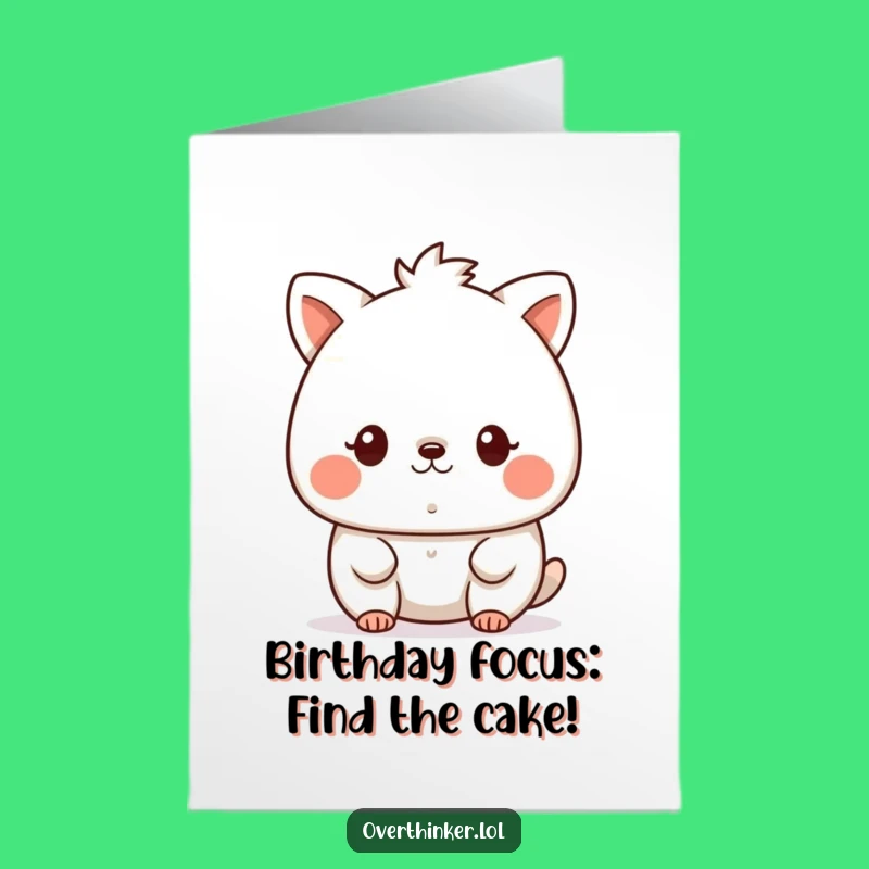 Free Printable Kawaii Birthday Card: Tiny Speck Focus Funny Downloadable Gift