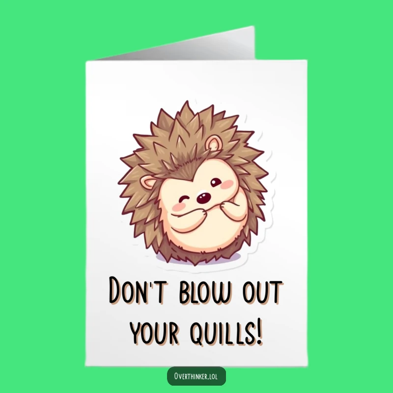 Funny Free Printable Birthday Card: Hedgehog Peek, Downloadable Birthday Surprise