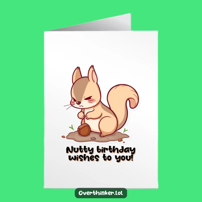 Free Printable Kawaii Squirrel Birthday Card - Funny Downloadable Gift