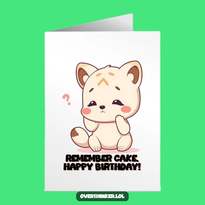 Free Printable Birthday Card: Forgetful Animal Moment, Funny Downloadable & Print at Home