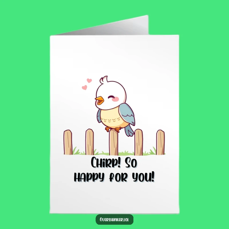 Free Printable Bird Congrats Card: Funny Downloadable Gift for Deep Achievements!
