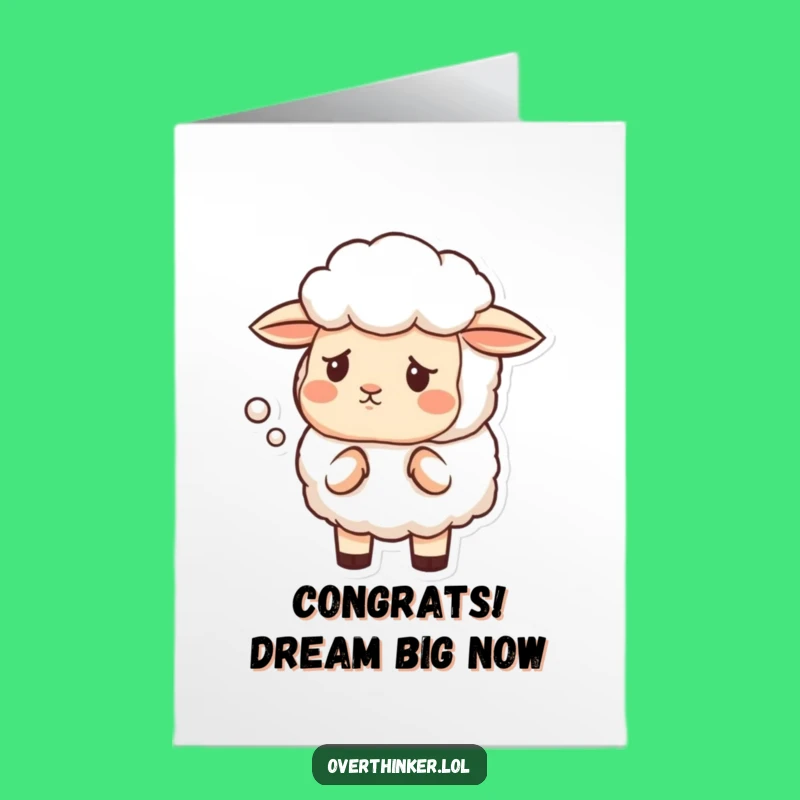 Puzzled Sheep's Free Printable Congratulations Card: Funny Downloadable Wishes