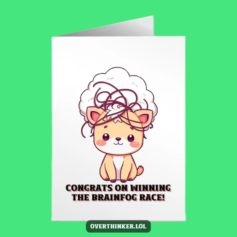 Free Printable Animal Congrats Card: Tangled Thoughts Funny Downloadable Success