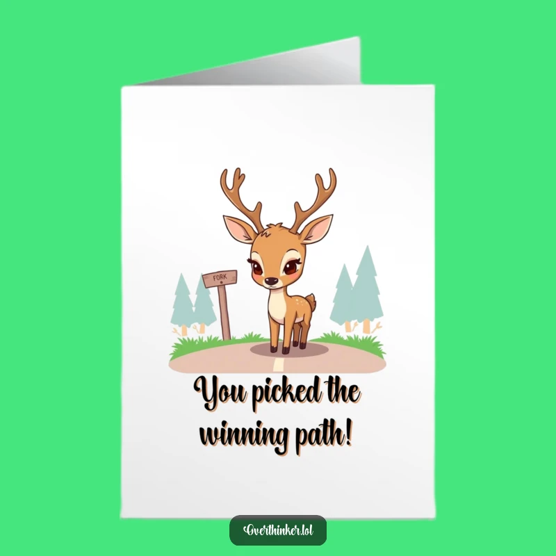 Free Printable Deer Congrats Card: Funny Choice Downloadable Gift