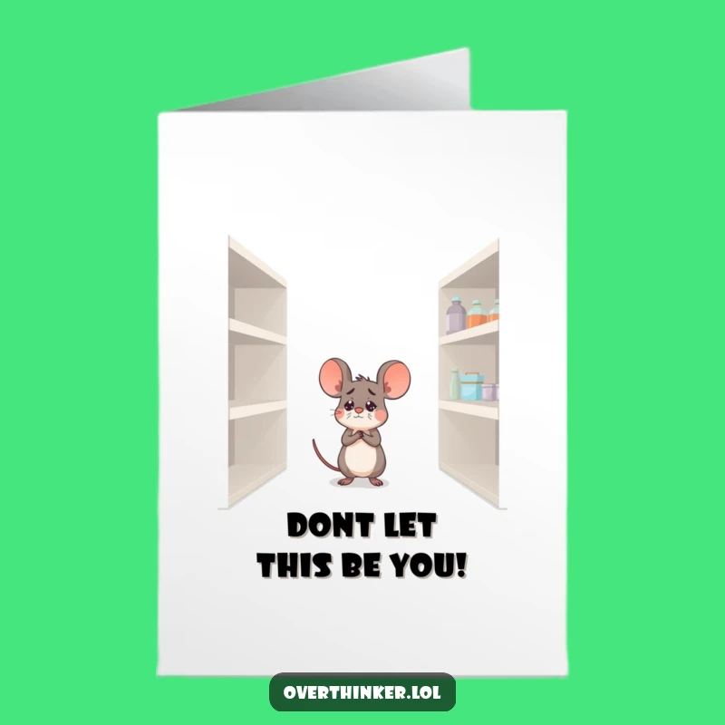 Free Printable Empty Shelf Congrats Card: Humorous Downloadable Gift for Lean Times