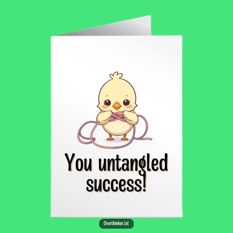 Unraveling Success: Free Printable Bird Congrats Card, Humorous Download