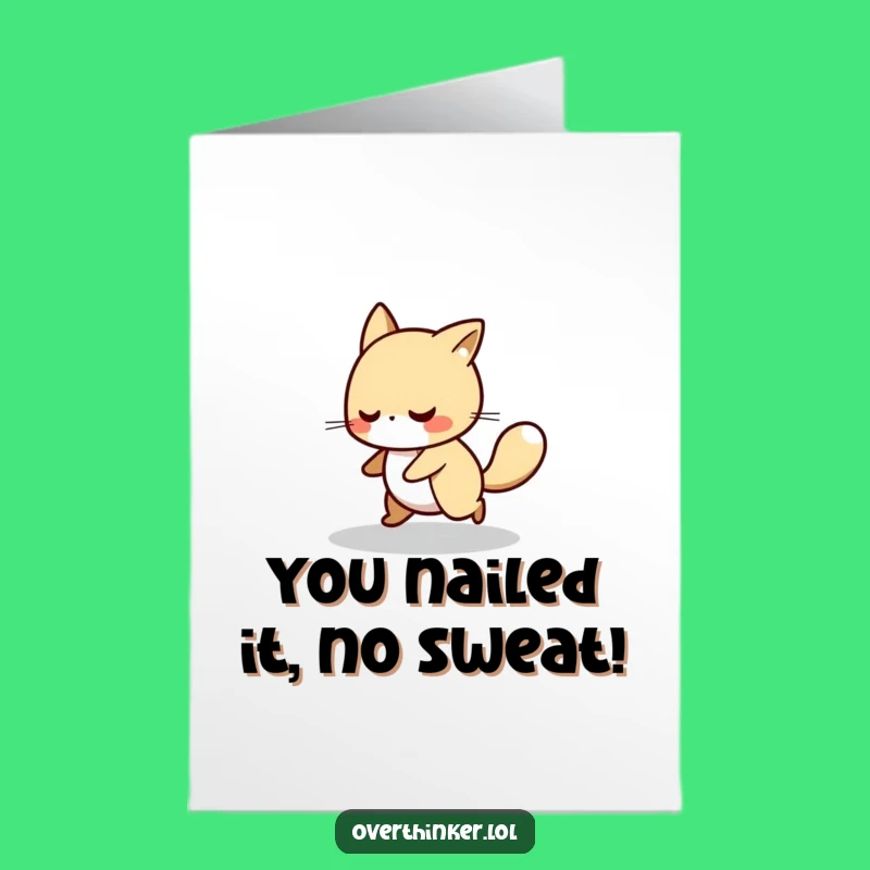 Free Printable Congratulations Card: Pacing Performer, Funny Downloadable Gift