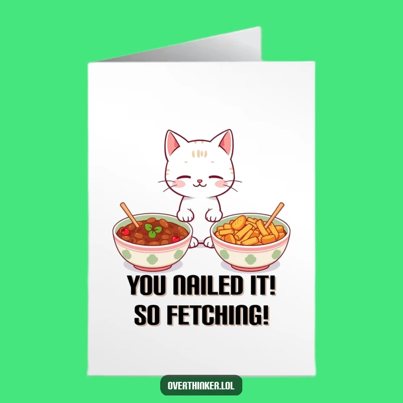 Free Printable Kawaii Cat Congrats Card - Funny Downloadable Gift