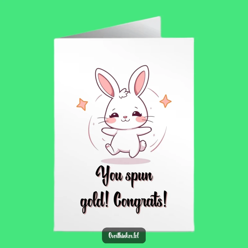 Free Printable Kawaii Rabbit Congratulations Card - Funny Downloadable Gift