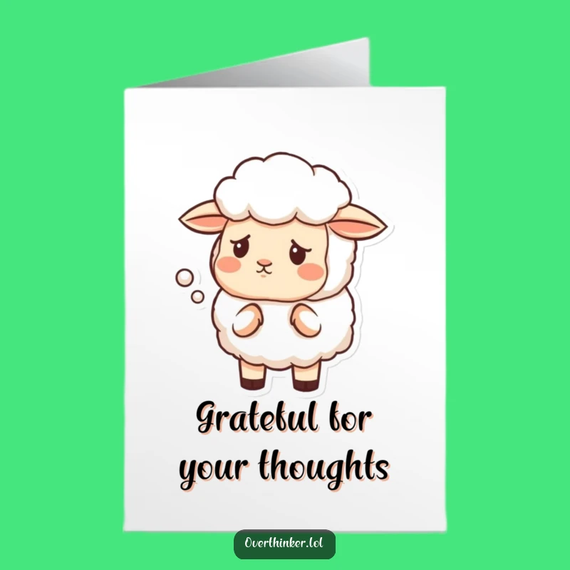 Deep Thoughts Sheep's Free Printable Thank You Card - Express Thanks Funnily