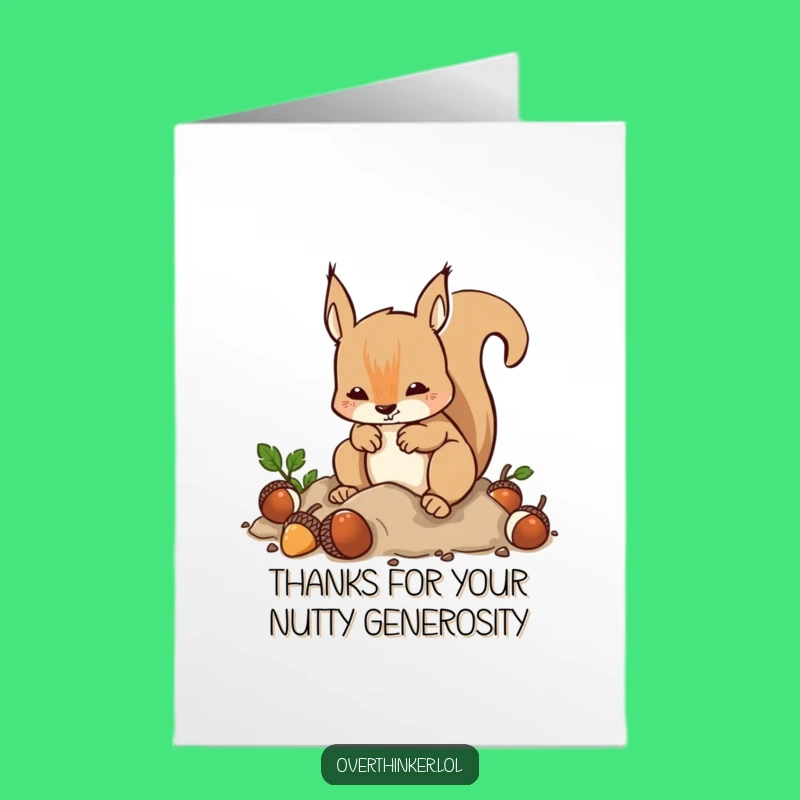 Free Printable Thank You Card: Squirrel's Busy Brain - A Funny Downloadable Appreciation Gift
