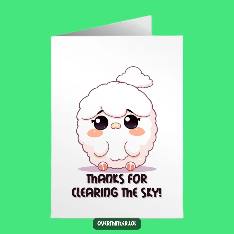 Free Printable Thank You Card: Cloud Nine Gratitude, Downloadable & Print at Home Thanks
