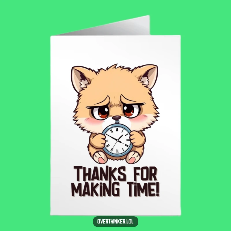 Free Printable Thank You Card: Worried Watcher Character, Humorous Downloadable Gift