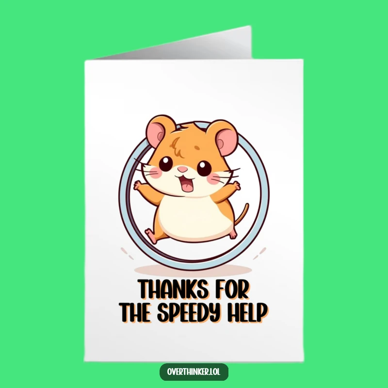 Free Printable Kawaii Hamster Thank You Card - Funny Downloadable Gift