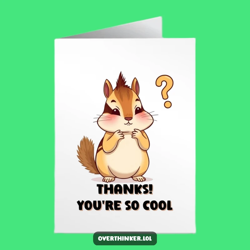 Free Printable Chipmunk Thank You Card - Stripe Choice Downloadable, Humorous Gift