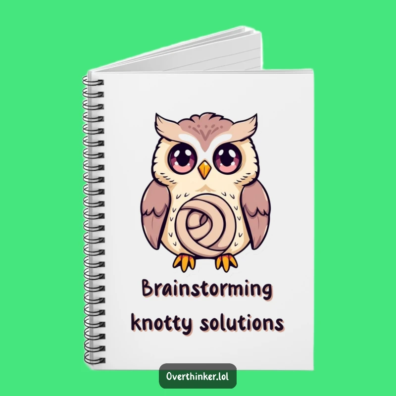 Funny Owl Deep Thought Notebook - Journal for Witty Thoughts & Owl Lovers Gift