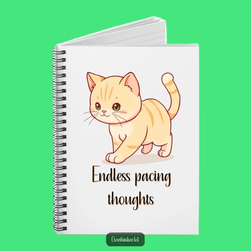 Funny Cat Pacing Notebook: Hilarious Journal for Anxious Thoughts and Ideas