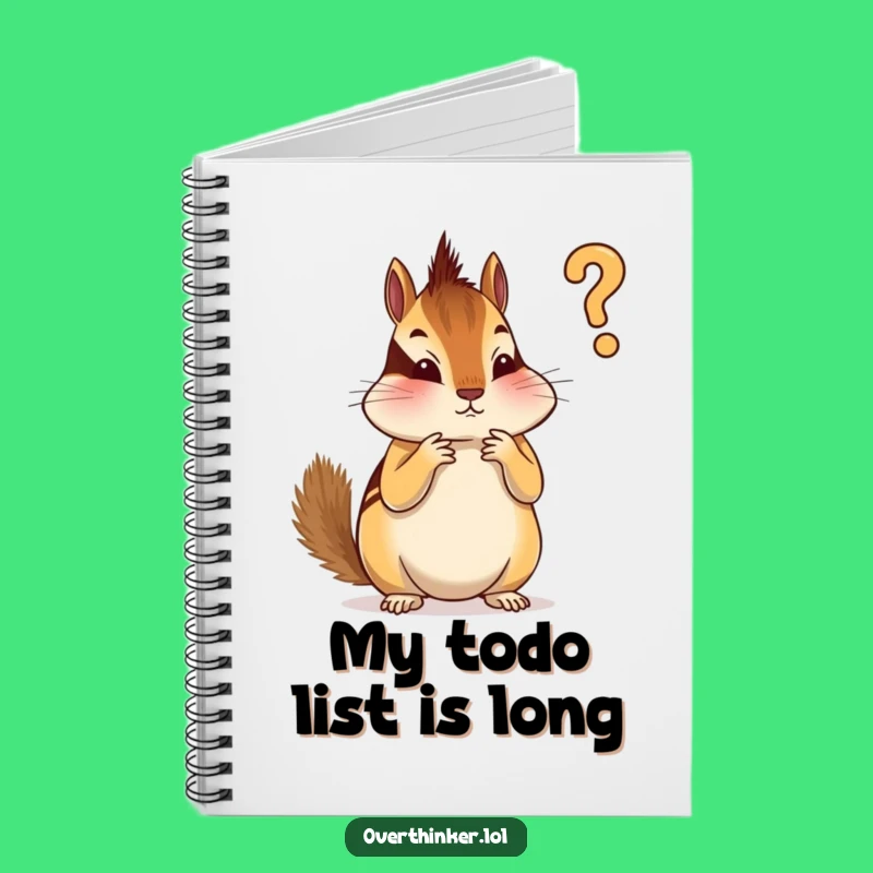 Funny Chipmunk Notebook: Overthinking Your Ideas with This Hilarious Journal