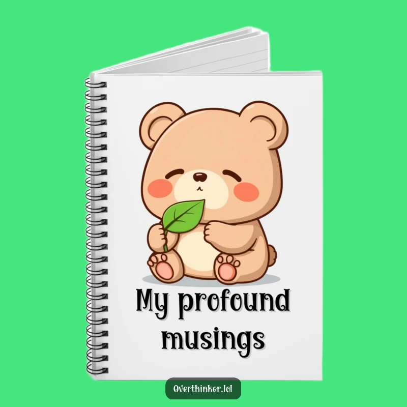 Funny Kawaii Bear Notebook: Capture Your Thoughts, Perfect Journal Gift
