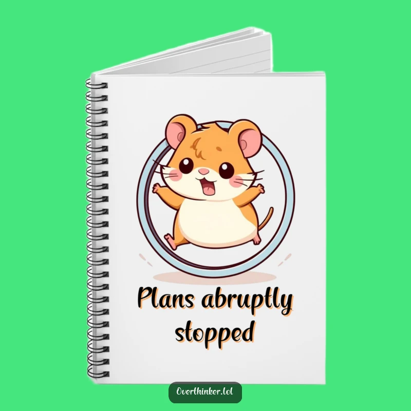 Funny Kawaii Hamster Wheel Notebook - Journal Your Sudden Stops