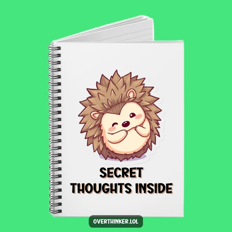 Funny Kawaii Hedgehog Notebook: Jot Down Wonders, Perfect Journal Gift