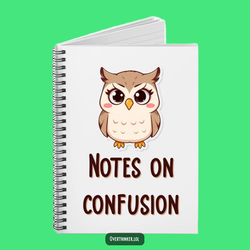 Funny Owl Notebook: Jot Down Your Questions, The Perfect Funny Gift