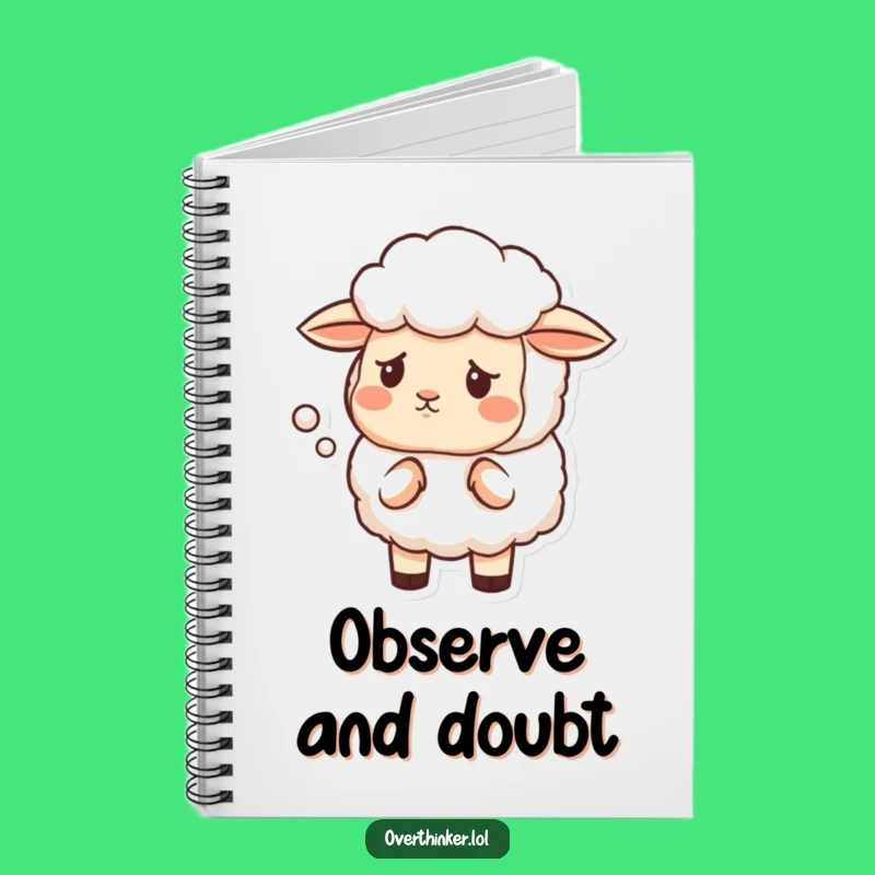 Funny Sheep Cloud Notebook: Jot Down Your Puzzled Thoughts Hilariously!