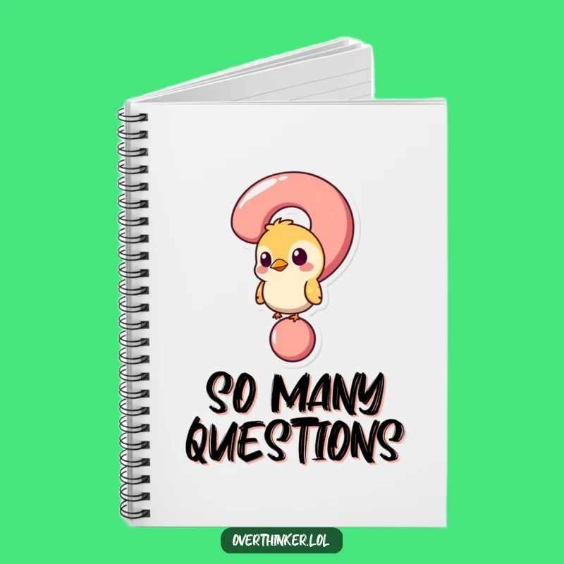 Funny Bird Question Mark Notebook: Jot Down Your Puzzling Thoughts