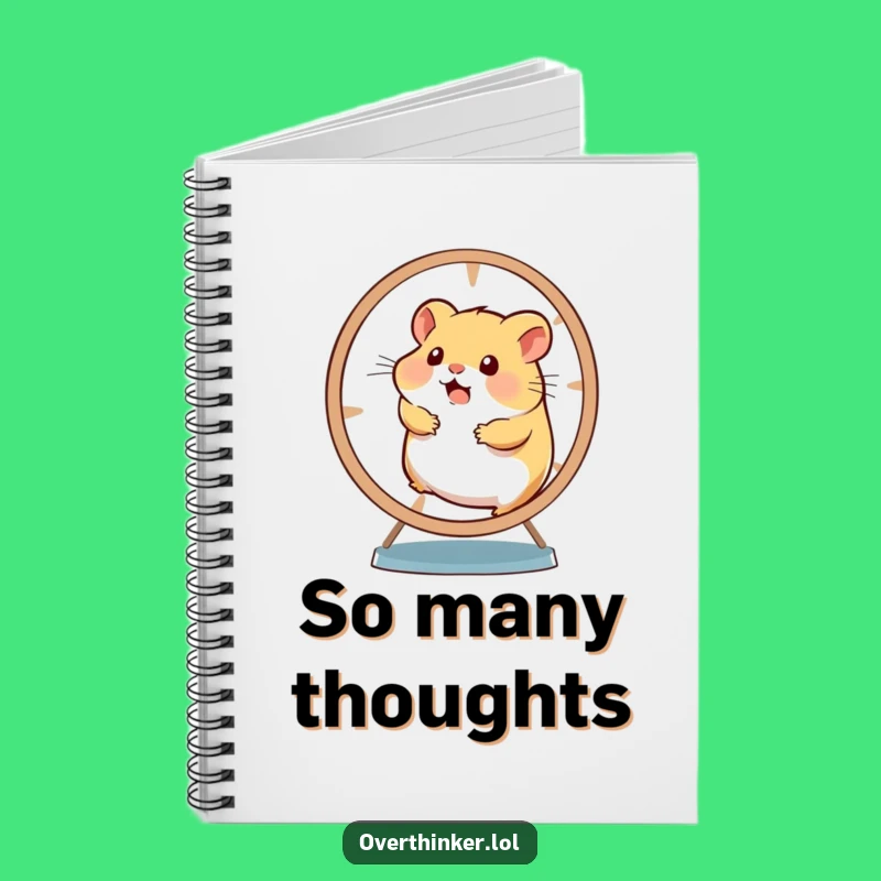 Funny Hamster's Busy Brain Notebook - Overwhelmed Thoughts Journal for a Funny Gift