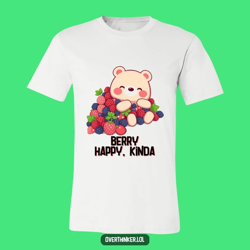 Funny Bear Berry Mountain T-Shirt - Quirky Bear Gift for Indulgent Fun