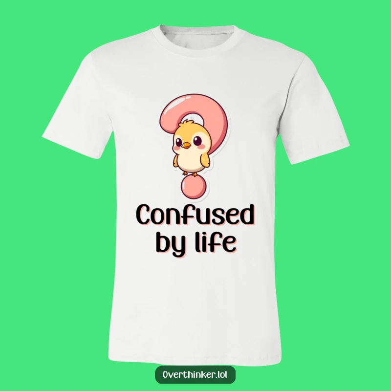Funny Bird Question Mark T-Shirt: Pondering Life's Mysteries Tee