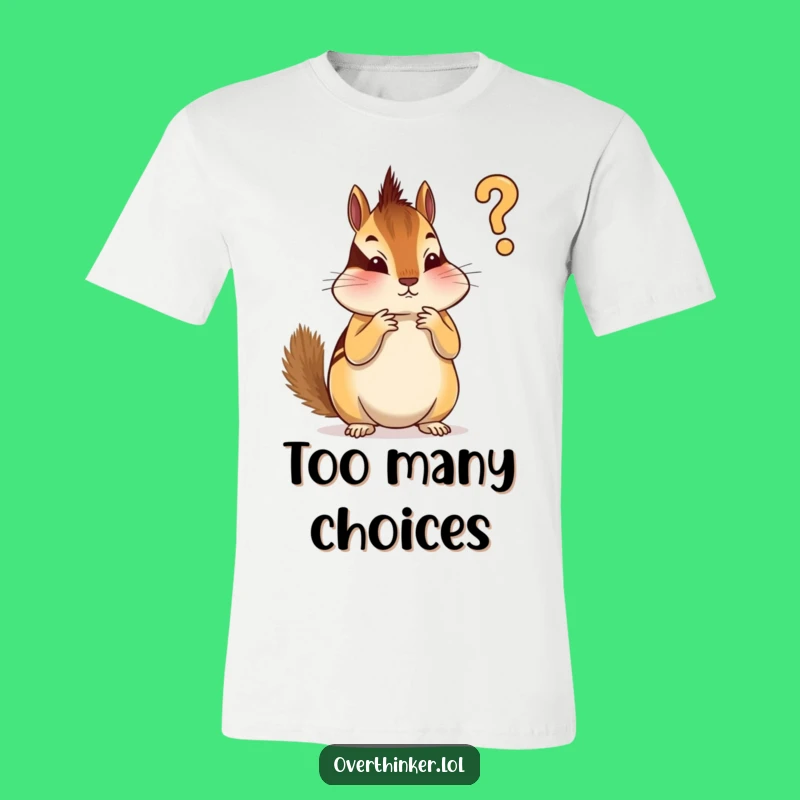 Funny Chipmunk Stripe T-Shirt: Hilarious Apparel for Overthinking Detail Lovers