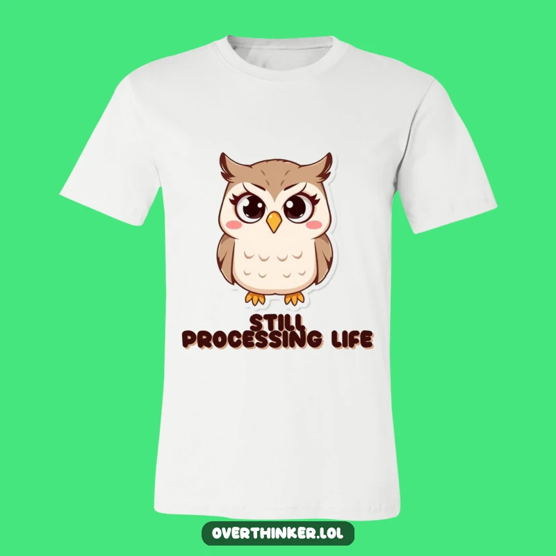 Funny Owl T-Shirt: Wide-Eyed Wonder, Hilarious Gift for the Puzzled Soul