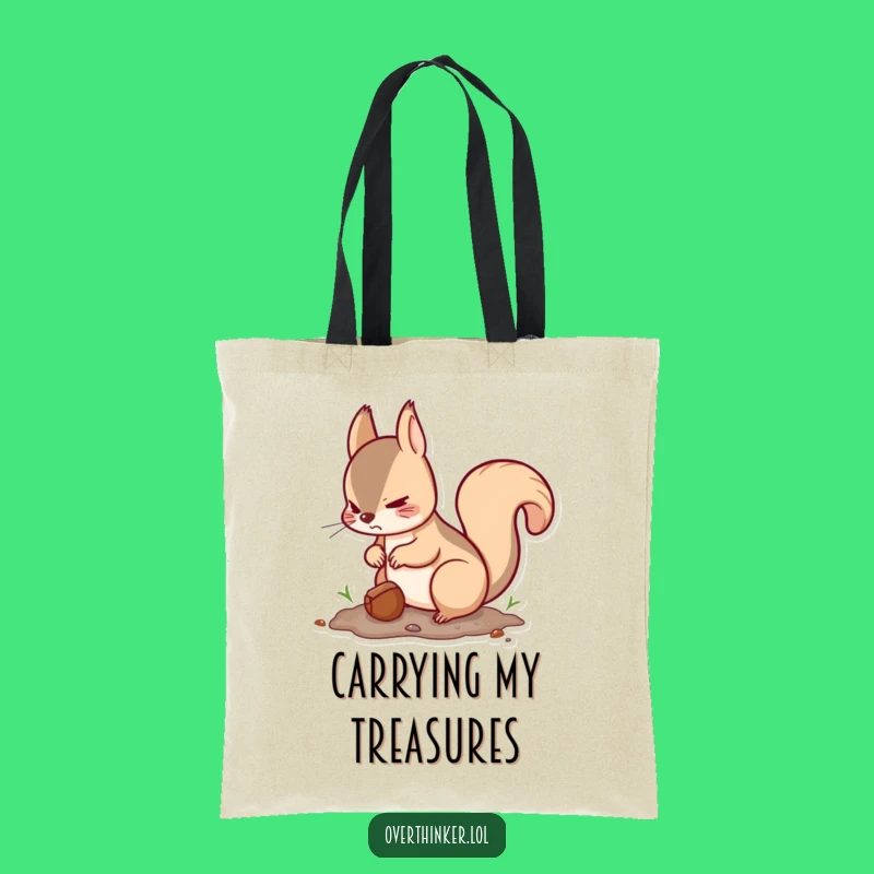 Funny Kawaii Squirrel Nut Tote Bag - Carry Your Treasures Securely