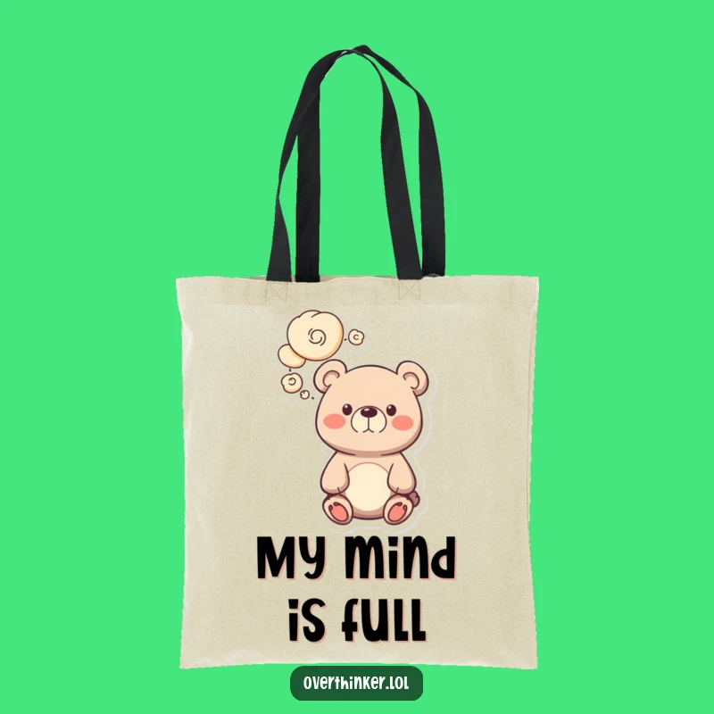 Funny Bear Tote Bag, Whimsical Accessory for Daily Errands