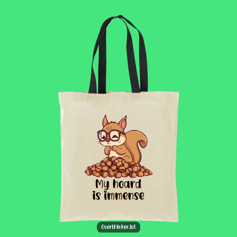 Funny Overthinking Squirrel Tote Bag: Carry Your Counts, Your Funny Gift Essential