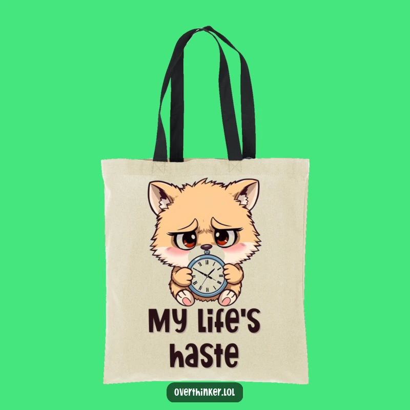 Funny Frantic Animal Tote Bag: Late Again Carry-All Gift