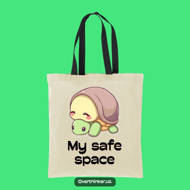 Funny Shy Turtle Tote Bag - Carry Your Shell & Essentials for a Funny Gift
